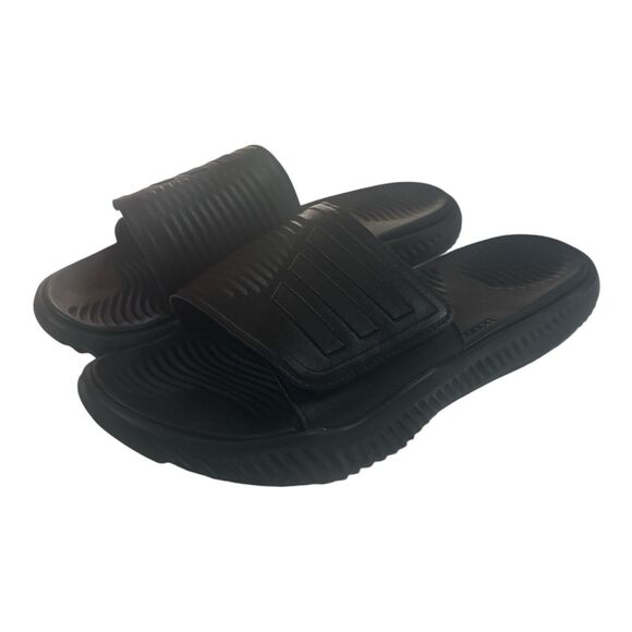 Adidas Alpha Bounce 2 Slides Men’s Size 12 Black Sandals Slip On Athletic main image 5